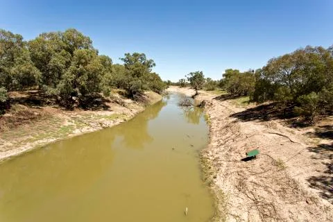 Darling River at Tilpa Stock Photos