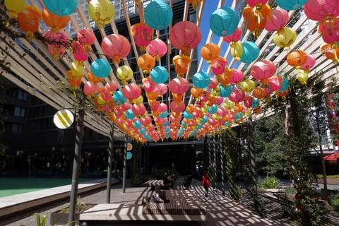 Darling Square Lanterns Stock Photos