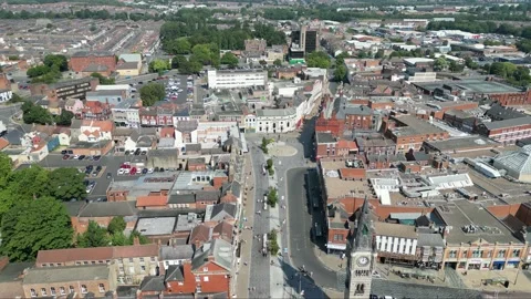 Darlington Town Clock County Durham Stock Footage 229492185