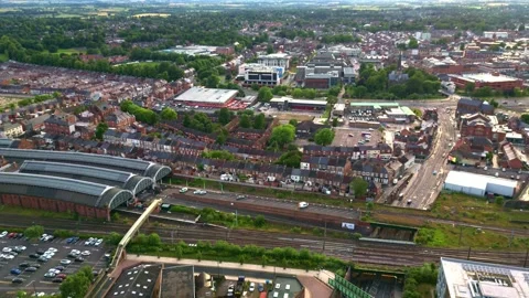 Darlington Trainstation Hyperlapse Yarm Road Town Center Stock Footage 199304883