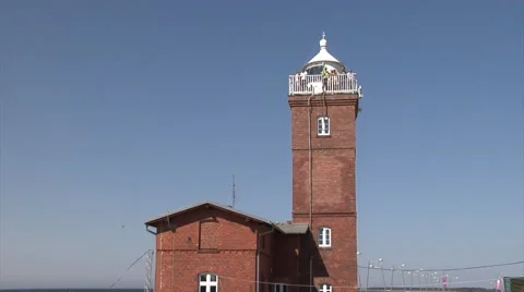 Darlowo lighthouse seen from a passing ship 1 動画素材 52996392