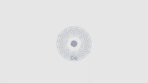 Darmstadtium Ds Bohr Atom Model Clean No Text Animation Video Overlay Alpha 4K Stock-Footage 339361229