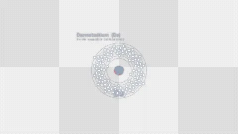 Darmstadtium Ds Bohr Atom Model Labeled Animation Video Overlay Alpha 4K Stockbeeldmateriaal 339361398