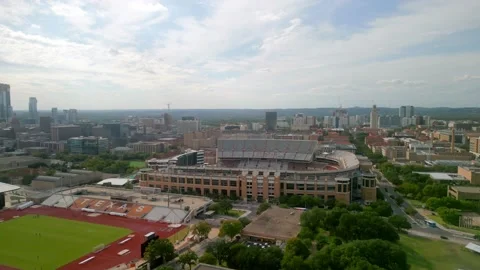 Darrell K Royal-Texas Memorial Stadium - home of the Longhorns Football Team in Stock-Footage 225847295