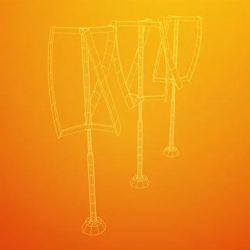 Darrieus wind turbine. Windmill generator Stock Illustration
