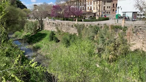 Darro River and Paseo de los Tristes Stock Footage 167841383