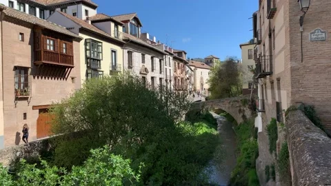 Darro River Slow Pan Stock Footage 167841393