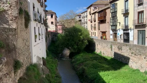 Darro River Slow Tilt Stock Footage 167841395