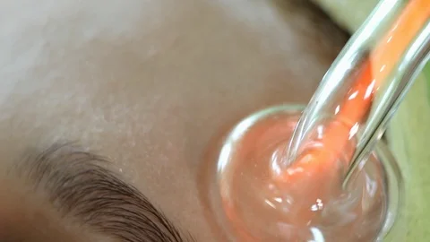 Darsonval moves across the face very close-up Video stock 103127259