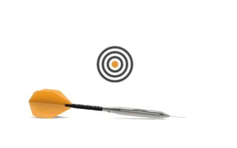 Dart and distant target. Depth of field Stock Illustration