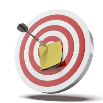 Dart and note Stock Illustration