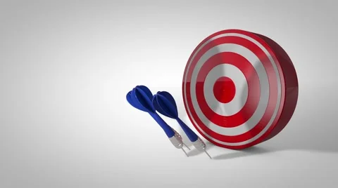 Dart And Target Animation 02 Stockbeeldmateriaal 41780896