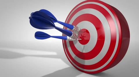 Dart And Target Animation 03 Stockbeeldmateriaal 41780947