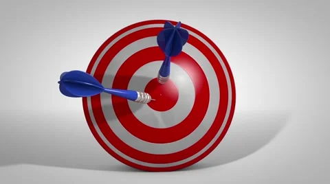Dart And Target Animation 04 Stockbeeldmateriaal 41780948
