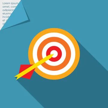 Dart arrow hitting target Stock-Illustration