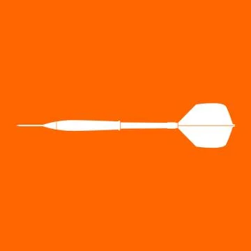 Dart arrow white icon . Stock Illustration