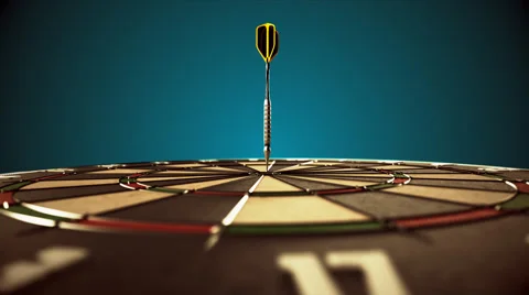 Dart Arrows Hits The Target Stock Footage 56551312
