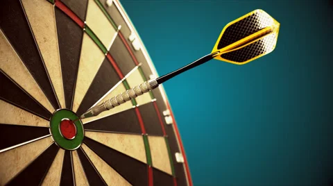 Dart Arrows Hits The Target Stock Footage 56551358