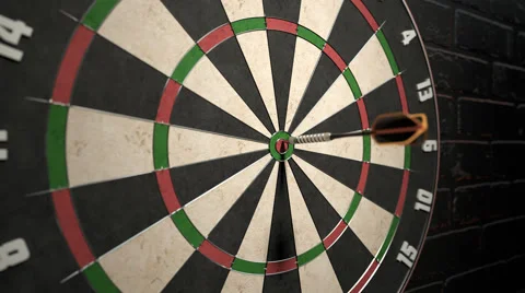 Dart Arrows Hits The Target Stock Footage 56551582