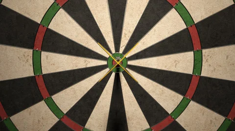 Dart Arrows Hits The Target Stock Footage 56551638