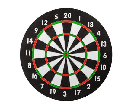 Dart board isolated on white Stock Photos