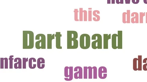 Dart Board Word Cloud Animated Isolated Stock Footage 103668429