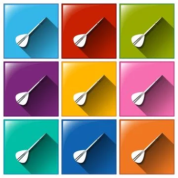 Dart buttons Stockillustratie