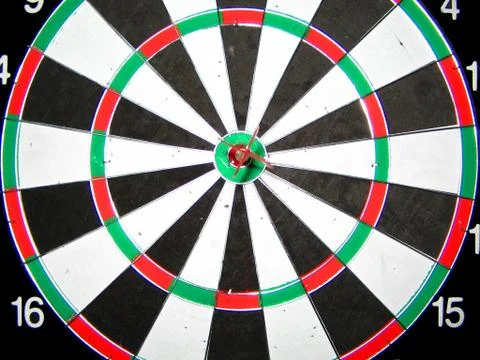 Dart in the center. Stock Photos