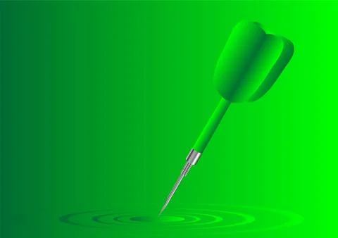 Dart in center of target Stock Illustration