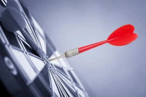 Dart In Center Of Target Stock Photos
