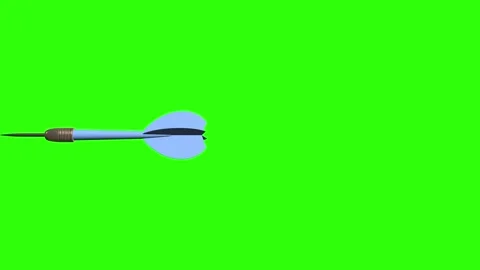 A dart that flies and stops at the edge of the screen for a video template.  Stock Footage 296753474