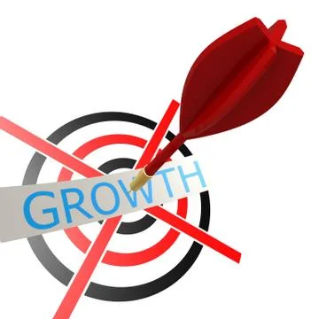 Dart with growth Stock Illustration