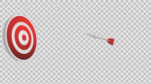 Dart hit middle of dartboard Stock Footage 64808784