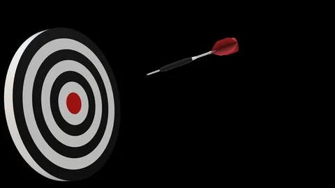 Dart hit target Stock Footage 122797569