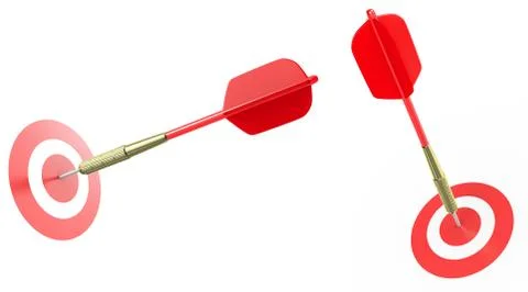 Dart hit the target Stock Illustration