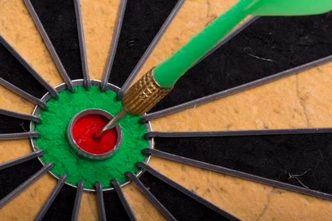 The dart hit the target Stock Photos