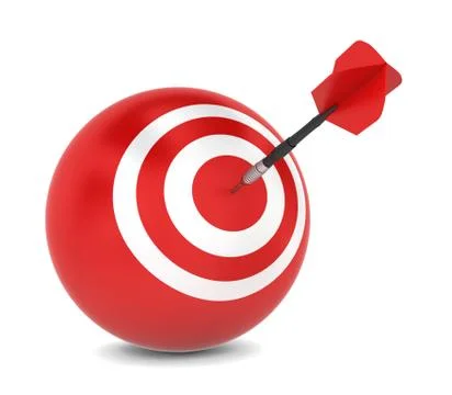 Dart hits aim Stock Illustration