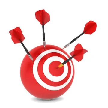 Dart hits aim Stock Illustration