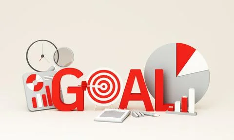 Dart hitting a target on the center on white background with copy space With  Stock Illustration