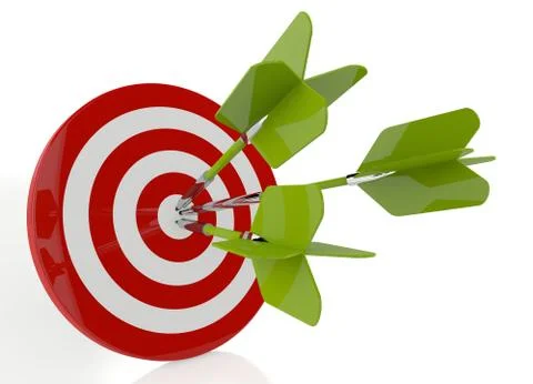 Dart hitting a target Stockillustratie