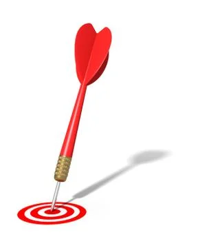 Dart hitting target Stock Illustration