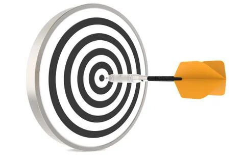 Dart hitting the target Stock Illustration
