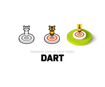 Dart icon in different style Stock-Illustration