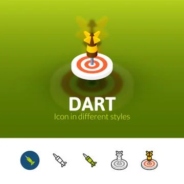 Dart icon in different style Stock Illustration