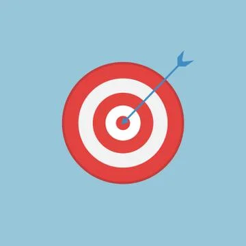 Dart icon , Flat design style, vector illustration. long shadow icon. Stock Illustration