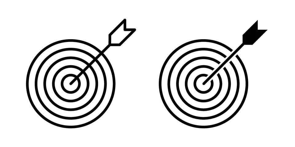 Dart icon set, collection of vector icons Stock Illustration