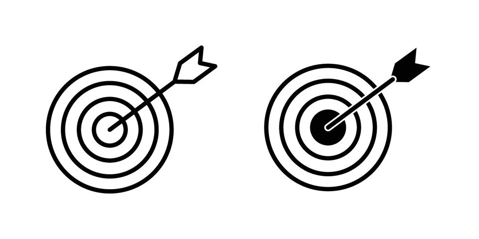 Dart icon set. Vector EPS 10 Stock Illustration
