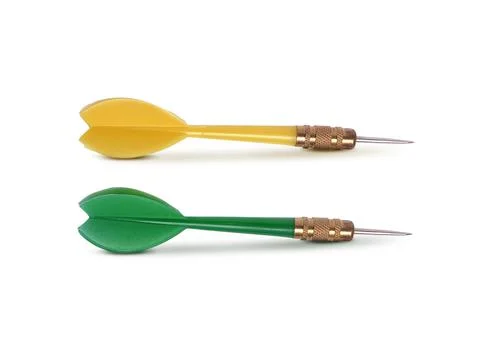 Dart isolated on white background Foto stock
