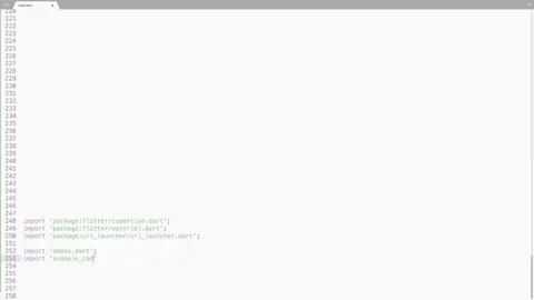 Dart Programming Language Source Code Typing Effect. Dart Programmer Ticker C Stock Footage 147977538