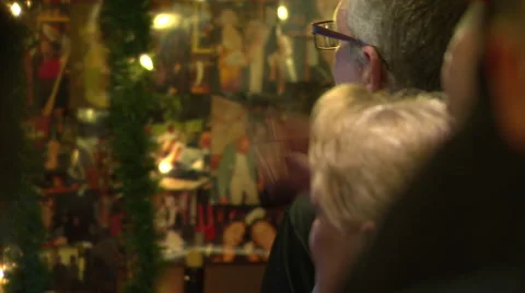 Dart pub The Entertainer where Raymond van Barneveld started his career Stock Footage 59136316